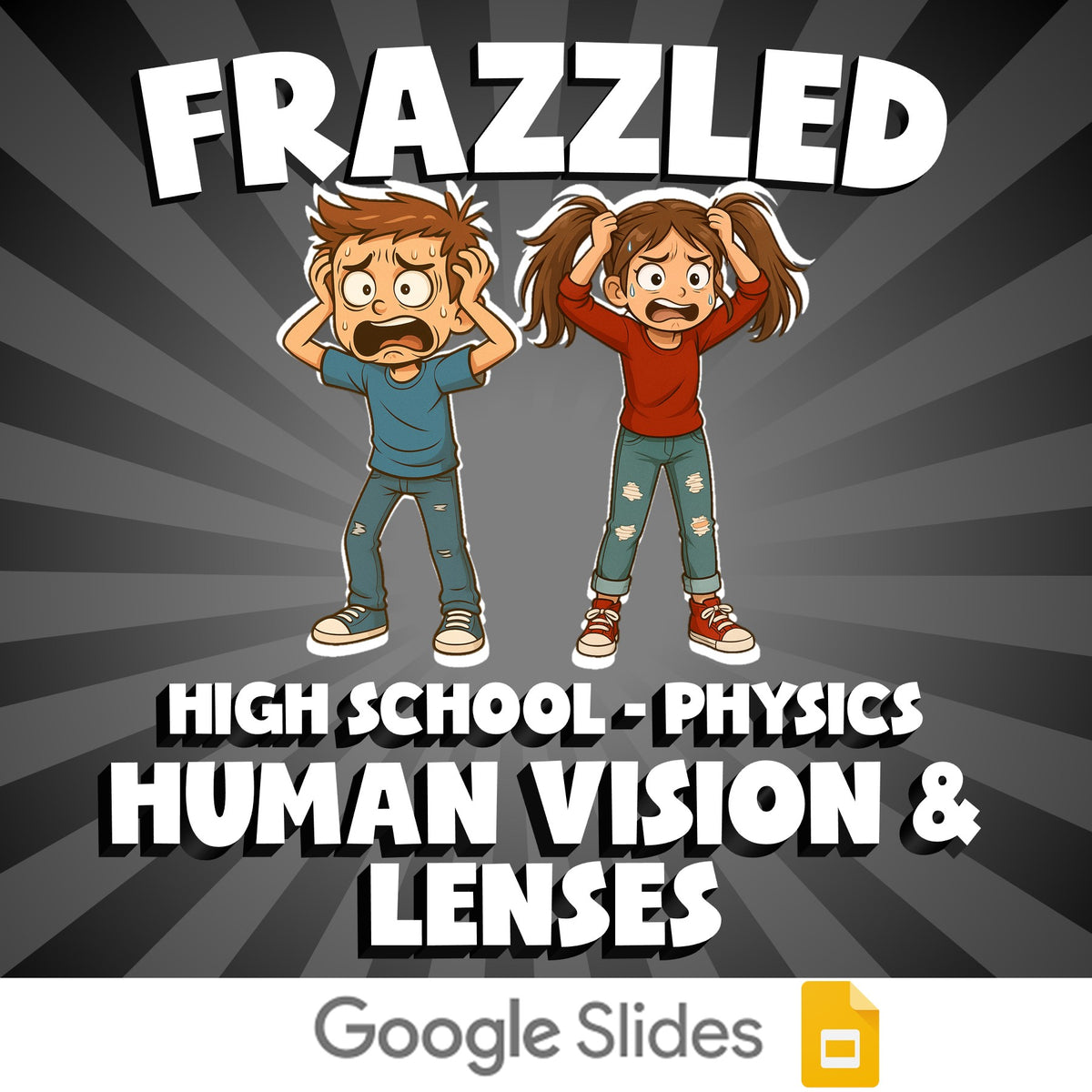 Human Vision & Lenses FRAZZLED Science Game - No Prep Physics Review Activity