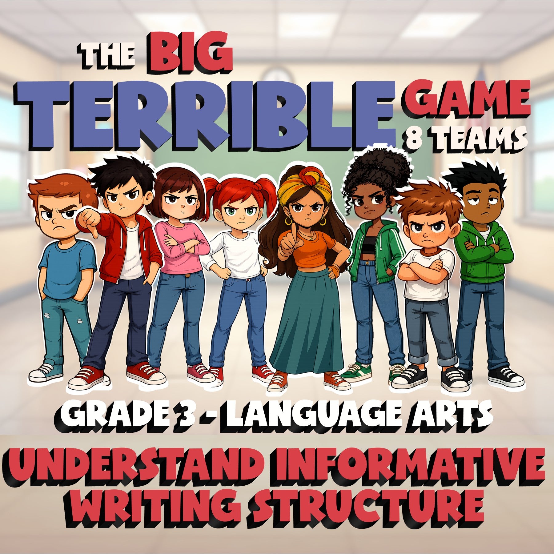 Understand Informative Writing Structure BIG TERRIBLE GAME - Grade 3 ELA Review