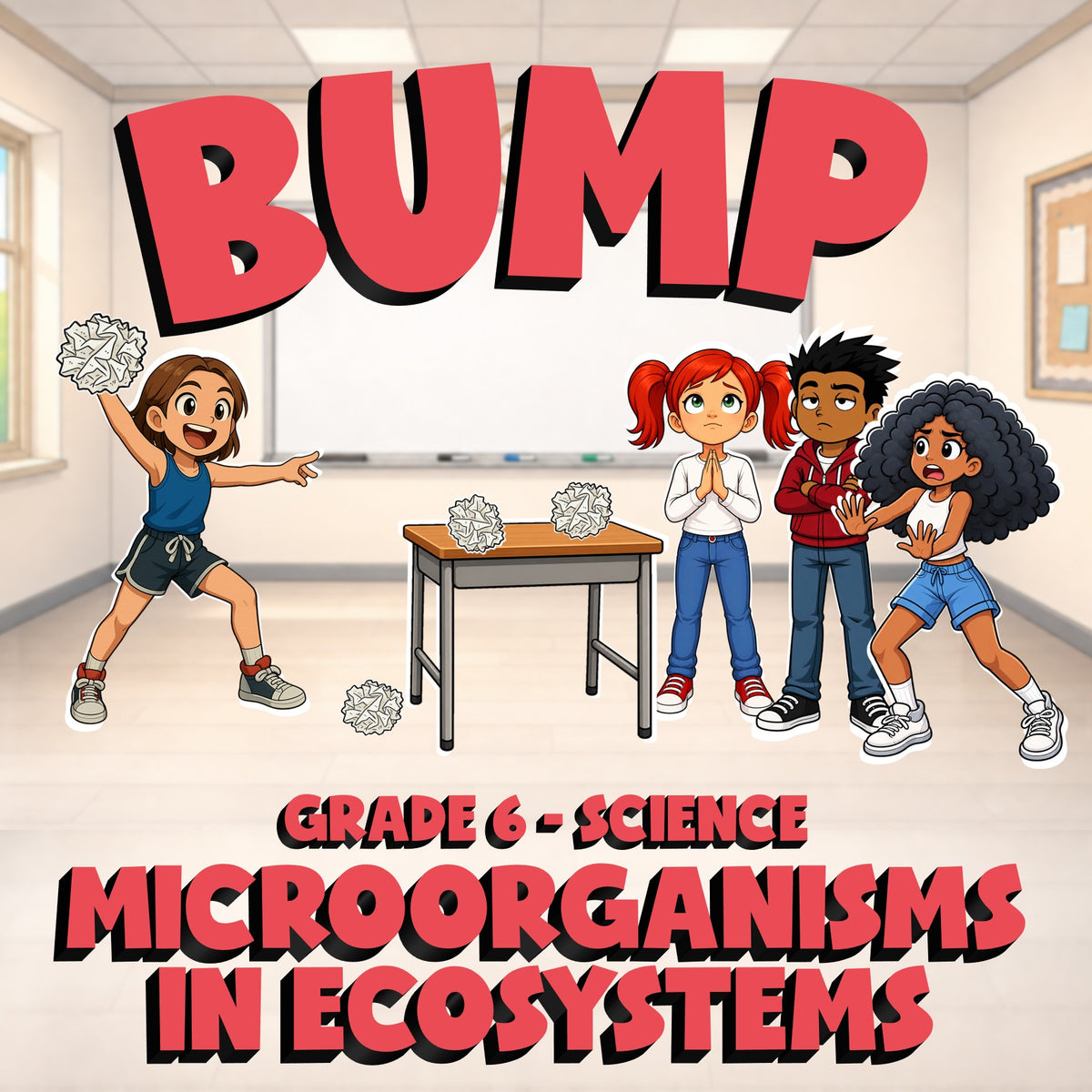 Microorganisms in Ecosystems BUMP Science Game - No Prep Grade 6 Review Activity