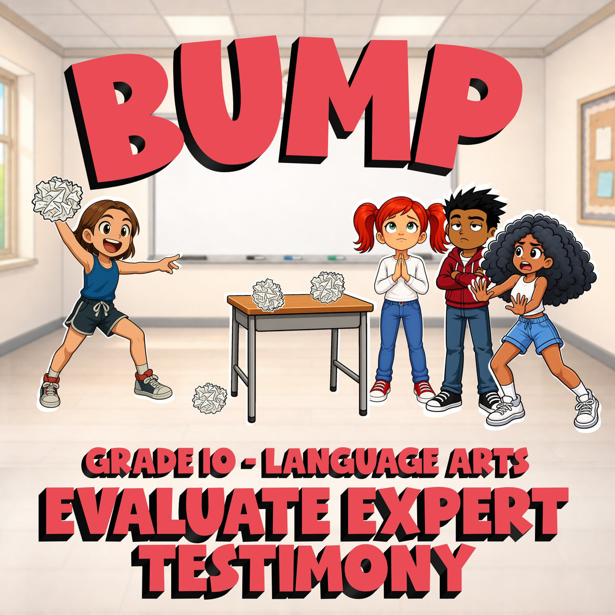 Evaluate Expert Testimony BUMP ELA Game - No Prep Grade 10 Review Activity