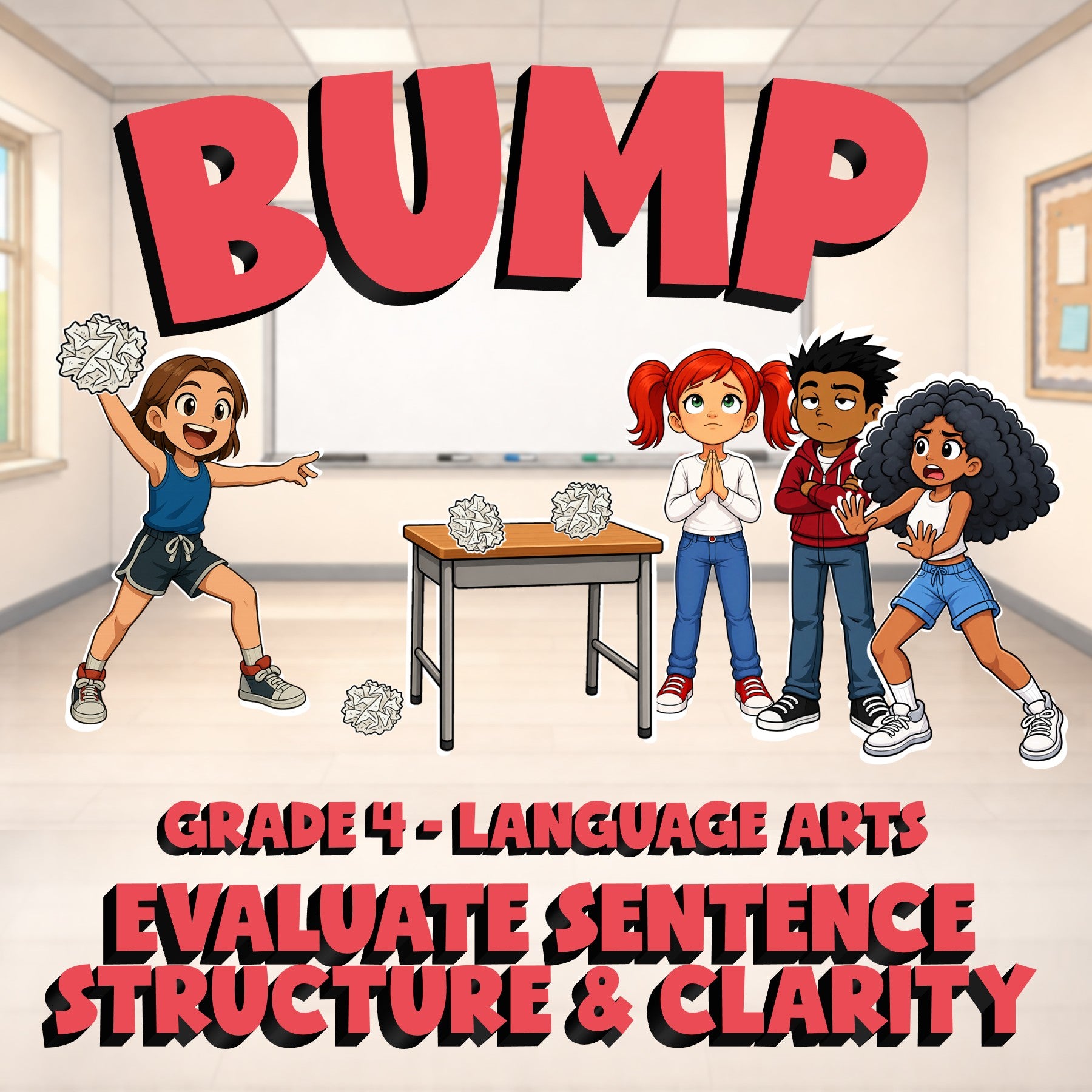 Evaluate Sentence Structure & Clarity BUMP ELA Game - No Prep Grade 4 Review