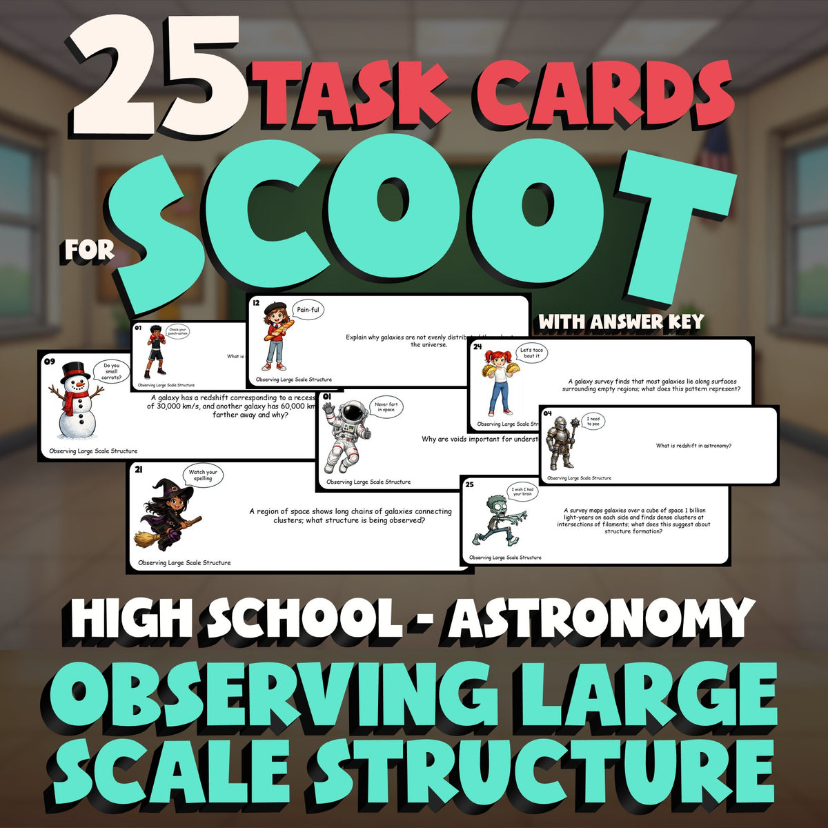 Observing Large Scale Structure SCOOT TASK CARDS Science Game - Astronomy