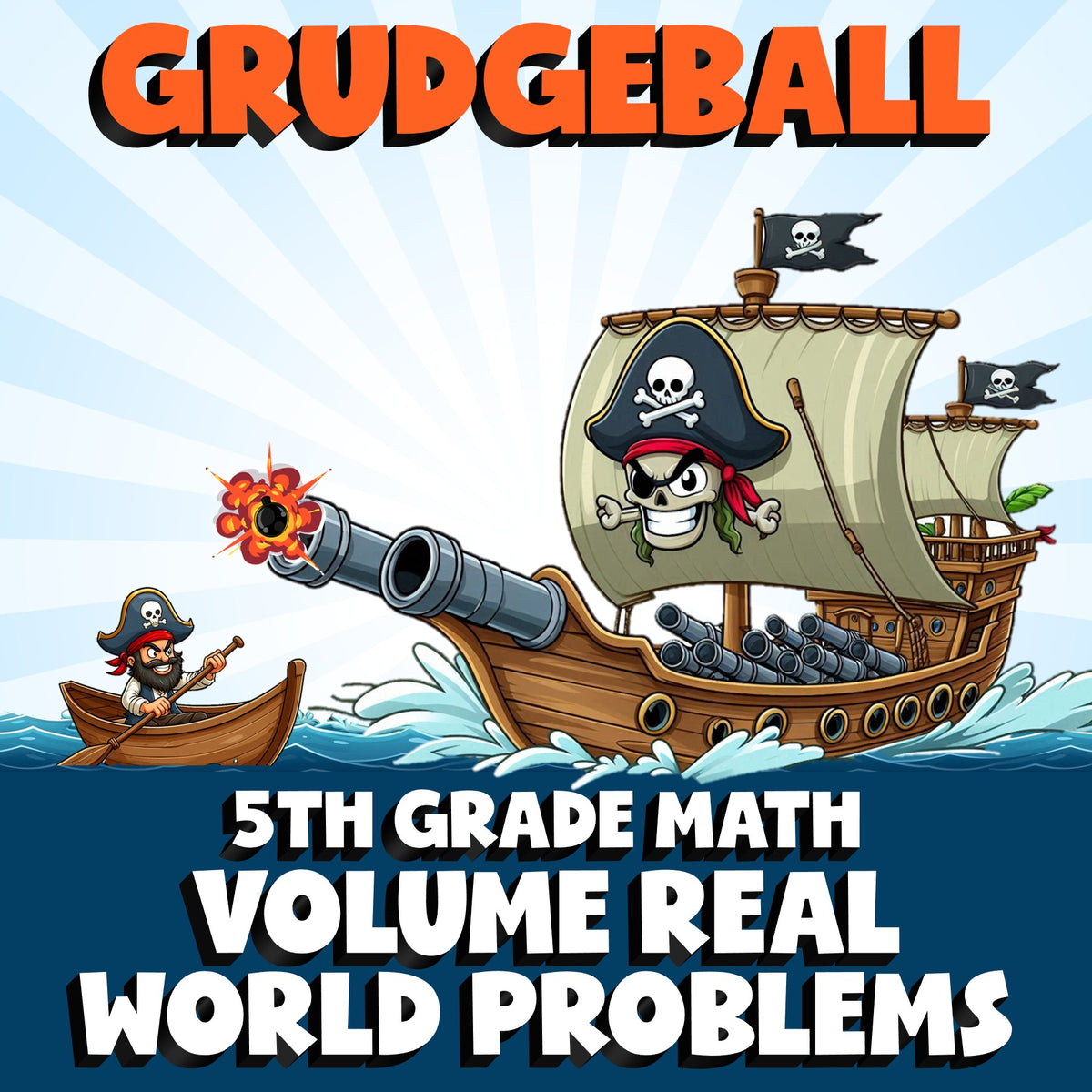 Volume Real World Problems GRUDGEBALL Math Game - No Prep Grade 5 Review
