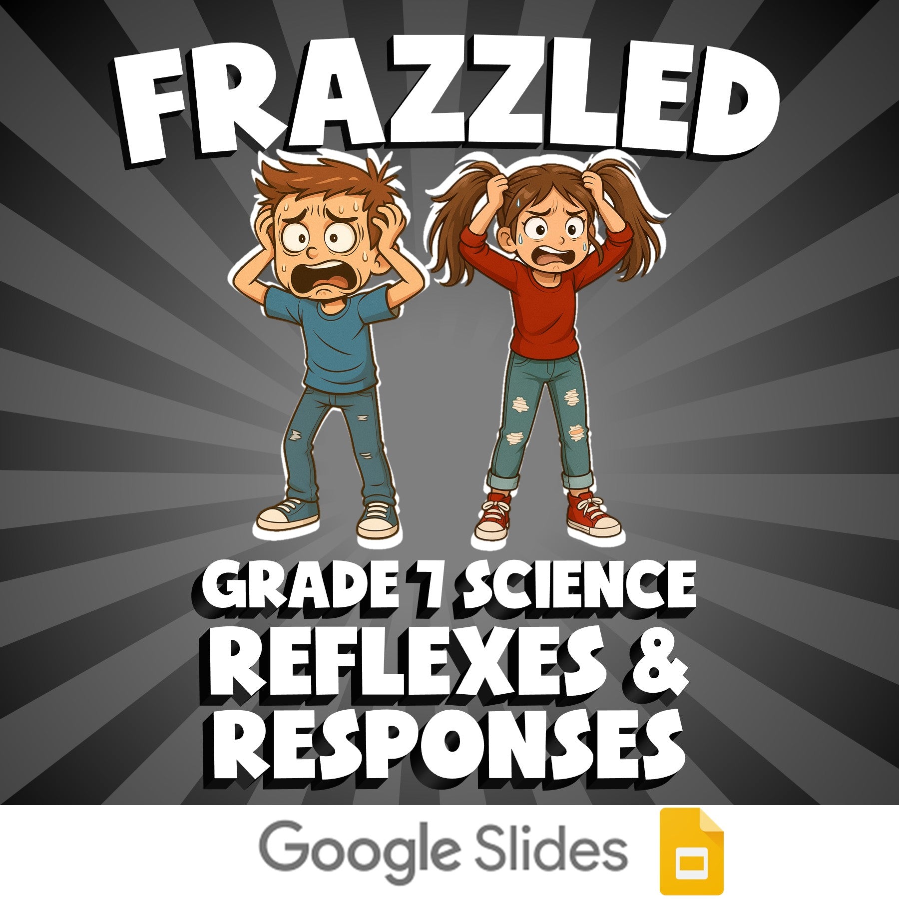 Reflexes & Responses FRAZZLED Science Game - No Prep Grade 7 Review Activity