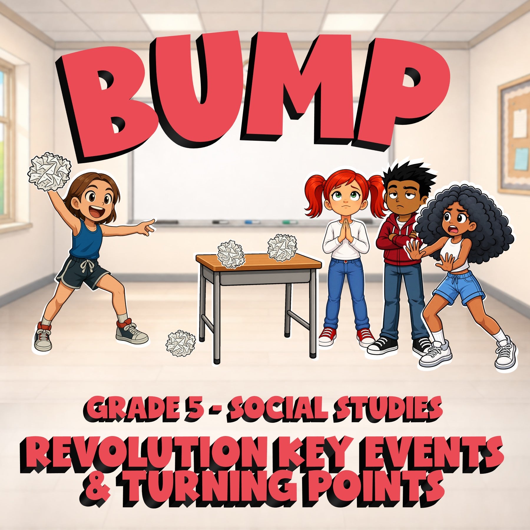 Revolution Key Events & Turning Points BUMP Socials Game - No Prep Grade 5