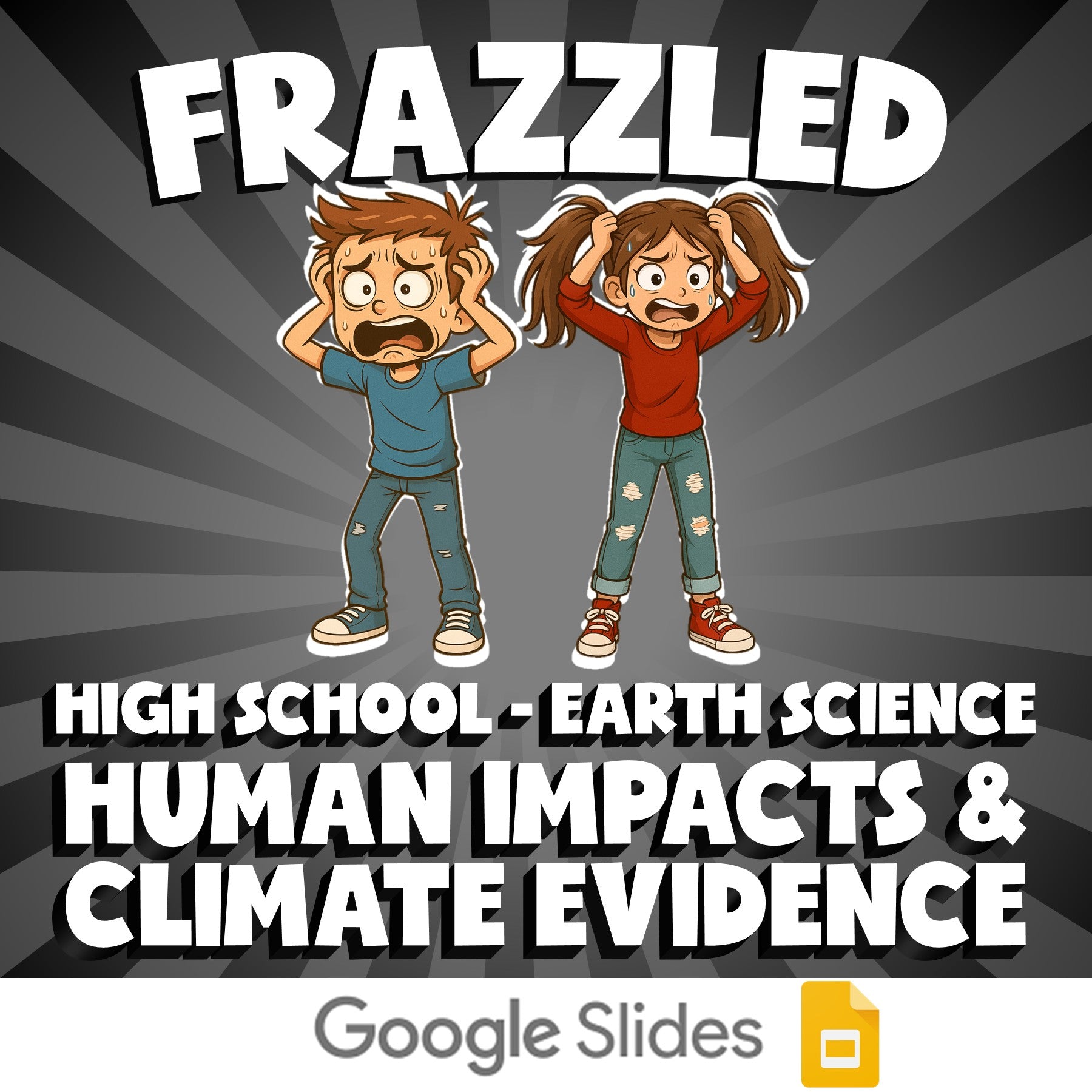 Human Impacts & Climate Evidence FRAZZLED Game - No Prep Earth Science Review