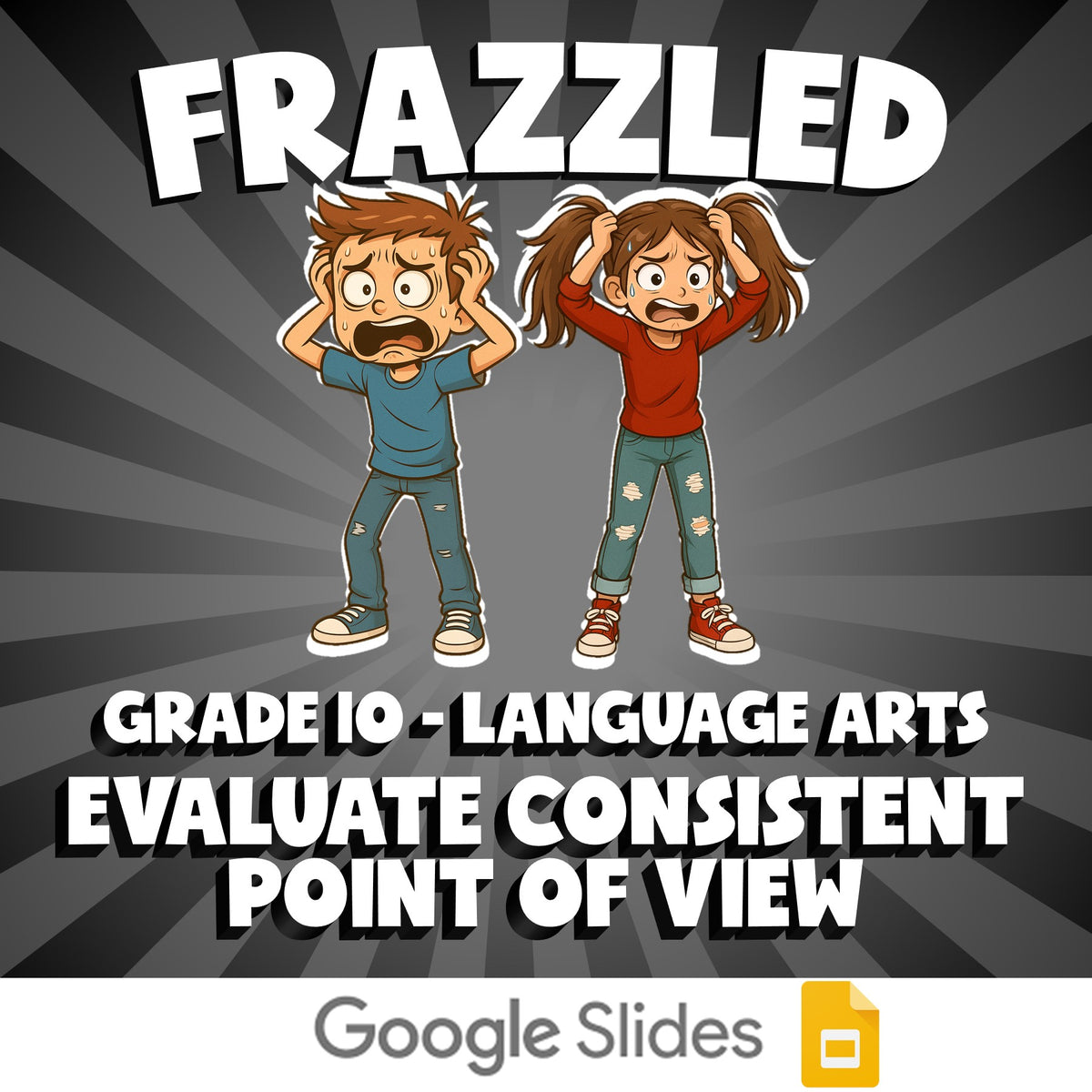 Evaluate Consistent Point of View FRAZZLED ELA Game - No Prep Grade 10 Review