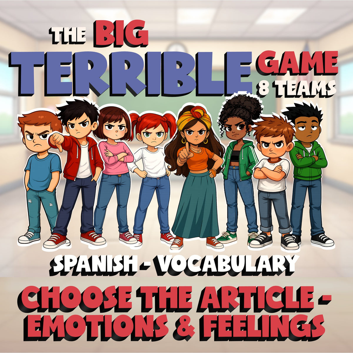 Choose The Article - Emotions & Feelings BIG TERRIBLE GAME - Spanish Exercise