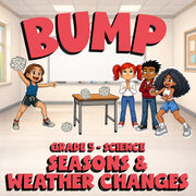 Seasons & Weather Changes BUMP Science Game - No Prep Grade 5 Review Activity