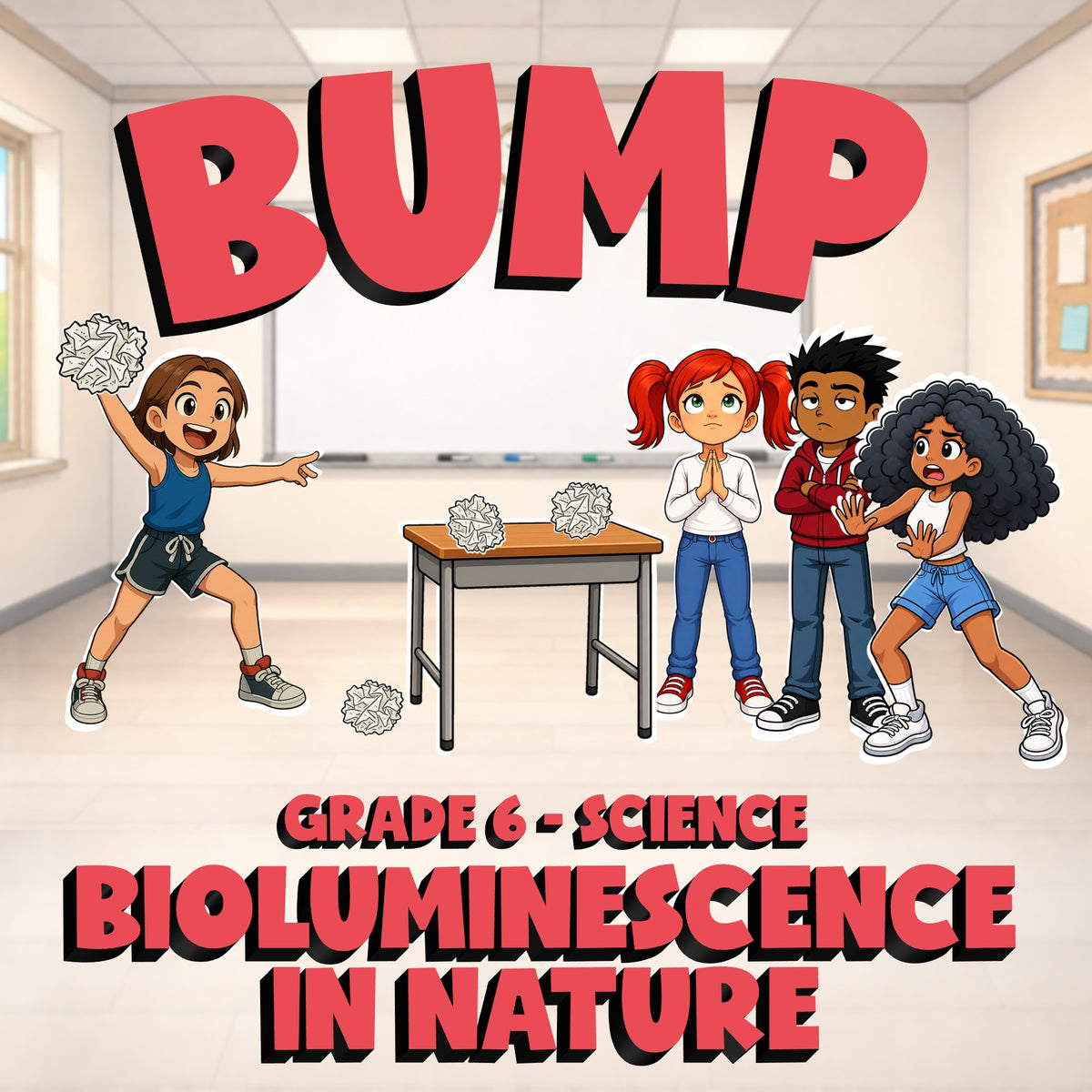 Bioluminescence in Nature BUMP Science Game - No Prep Grade 6 Review Activity