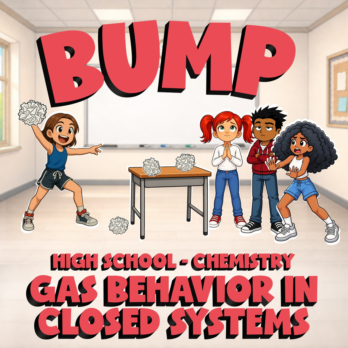 Gas Behavior in Closed Systems BUMP Science Game - No Prep Chemistry Review