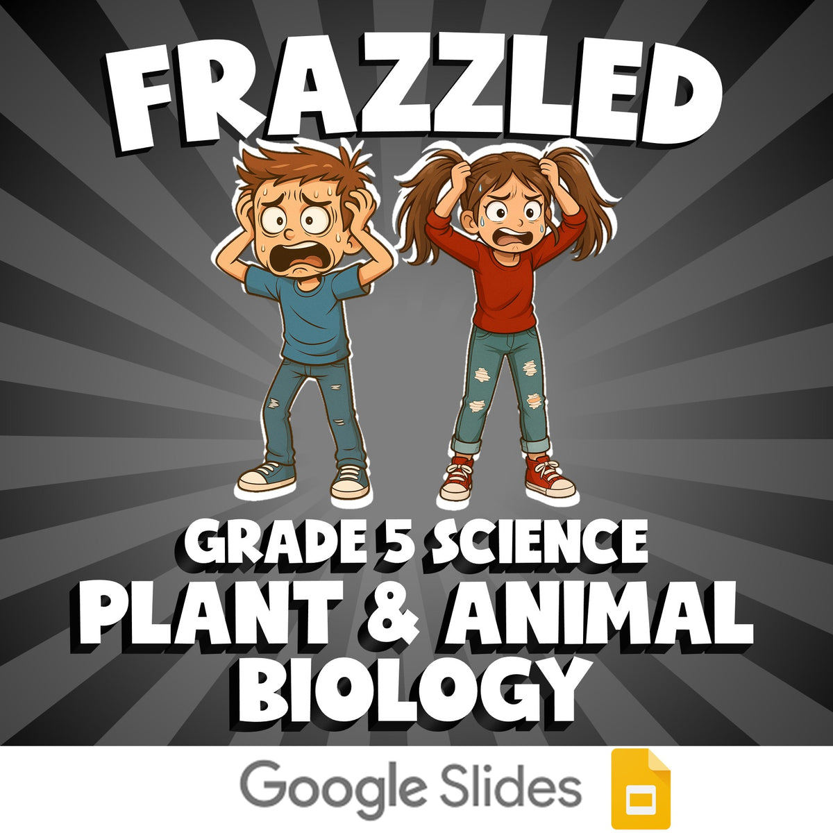 Plant & Animal Biology FRAZZLED Science Game - No Prep Grade 5 Review Activity