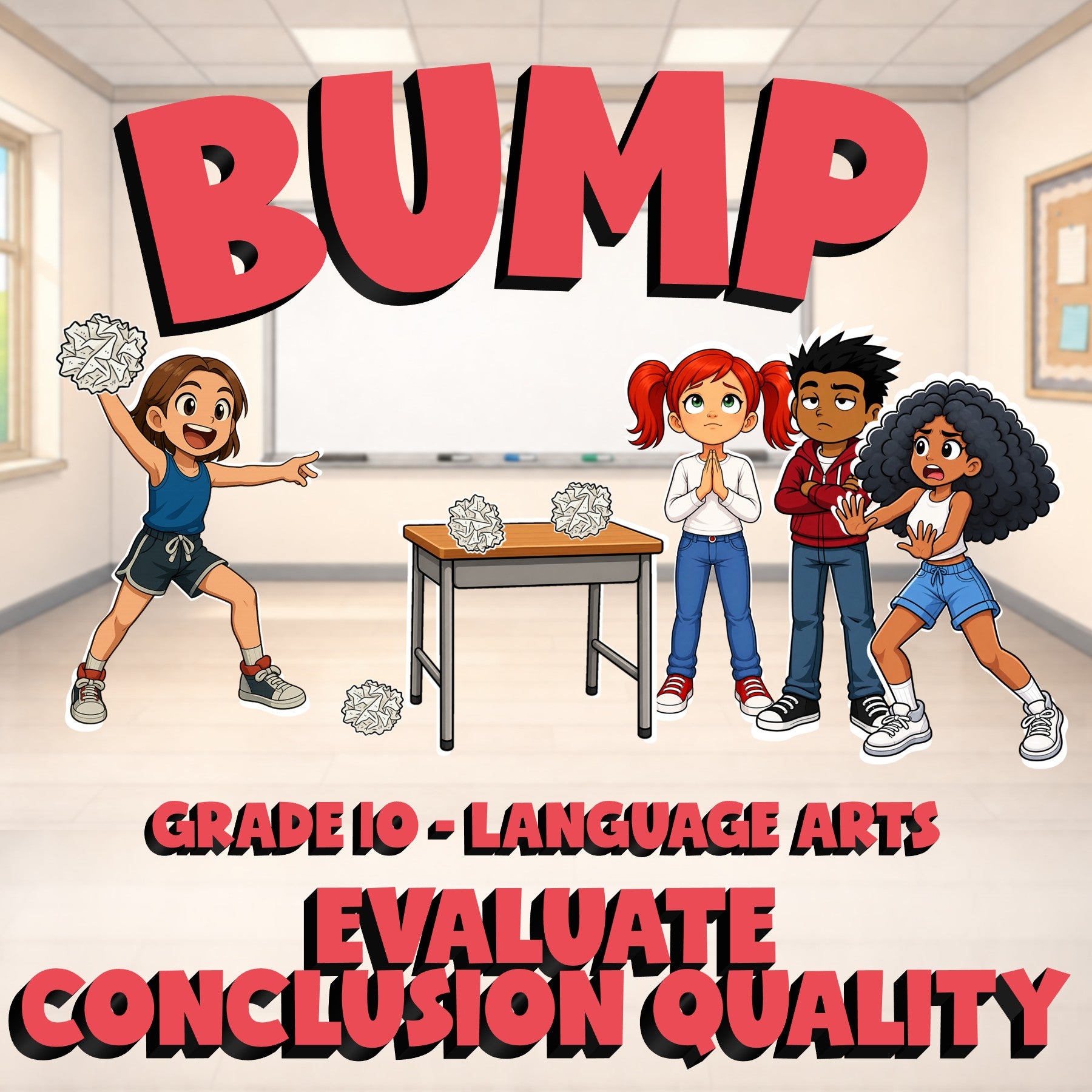 Evaluate Conclusion Quality BUMP ELA Game - No Prep Grade 10 Review Activity