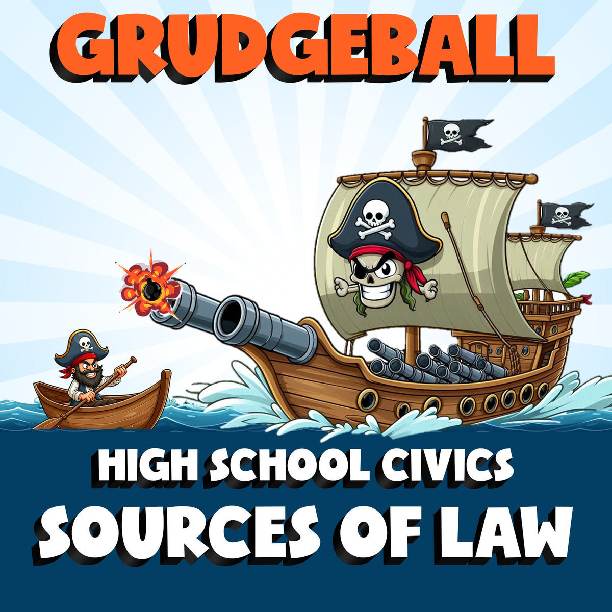 Sources of Law GRUDGEBALL Civics Game - No Prep Review Activity
