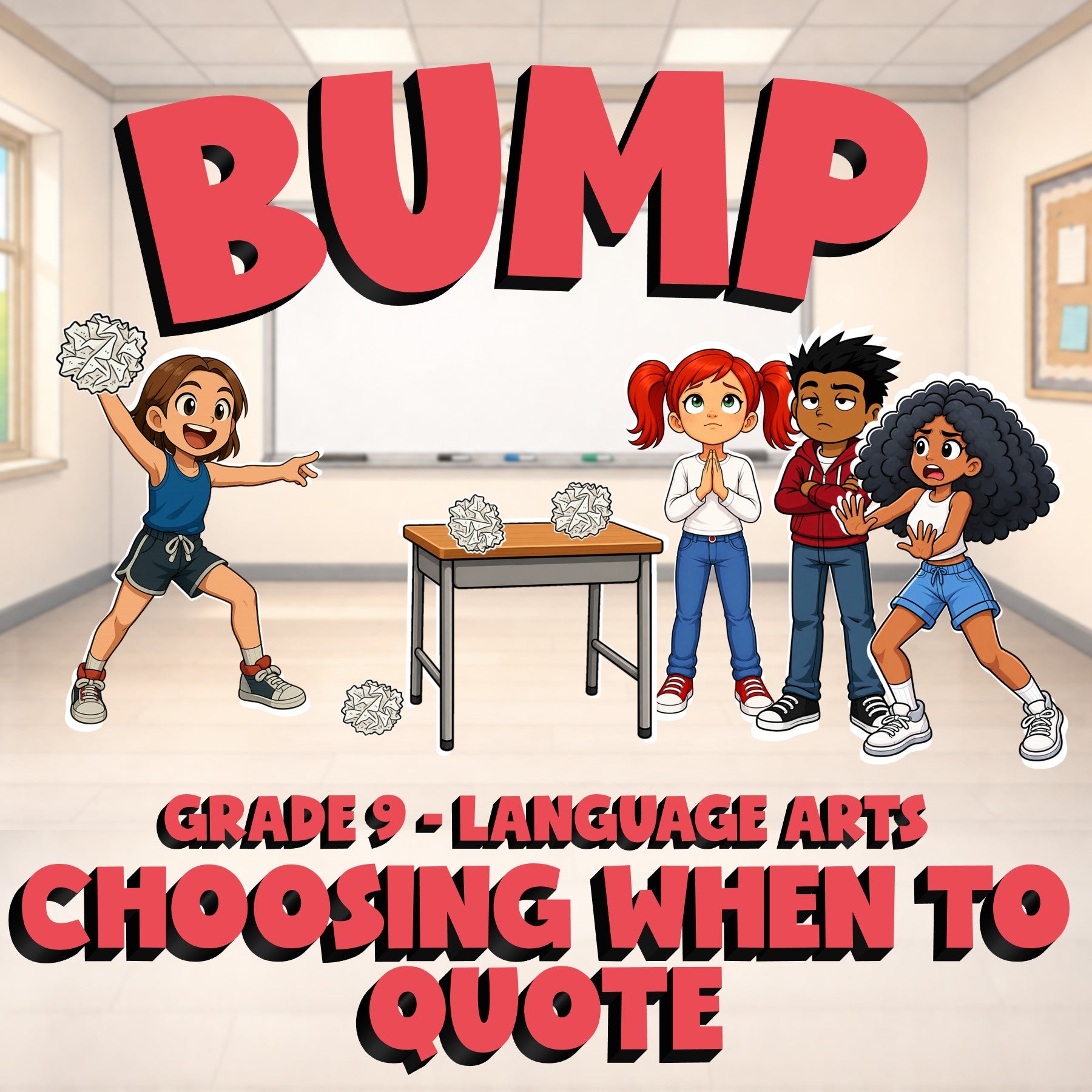 Choosing When to Quote BUMP ELA Game - No Prep Grade 9 Review Activity