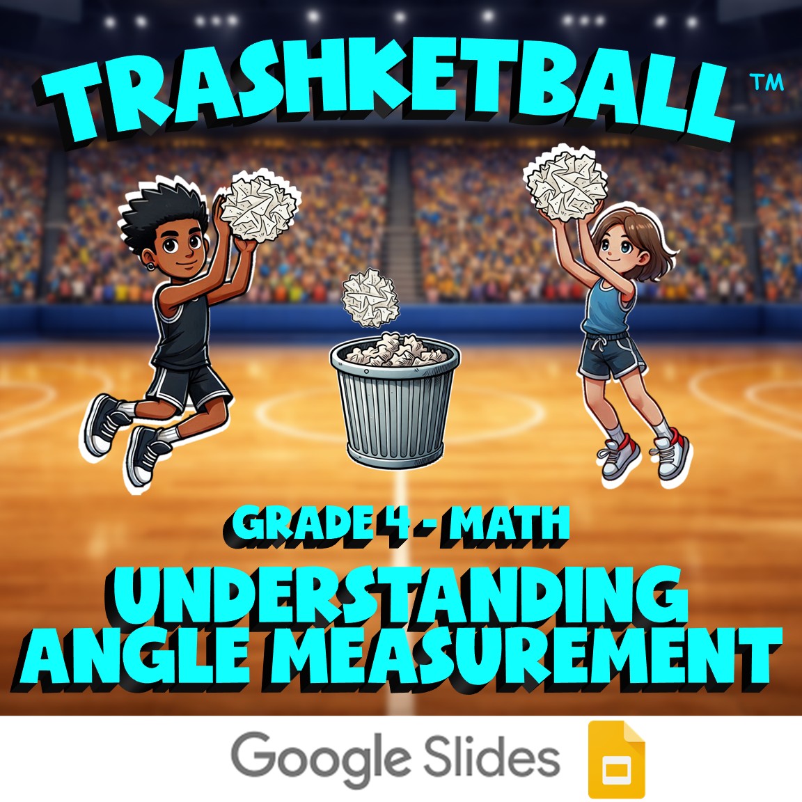 Understanding Angle Measurement TRASHKETBALL Math Game - No Prep Grade 4 Review