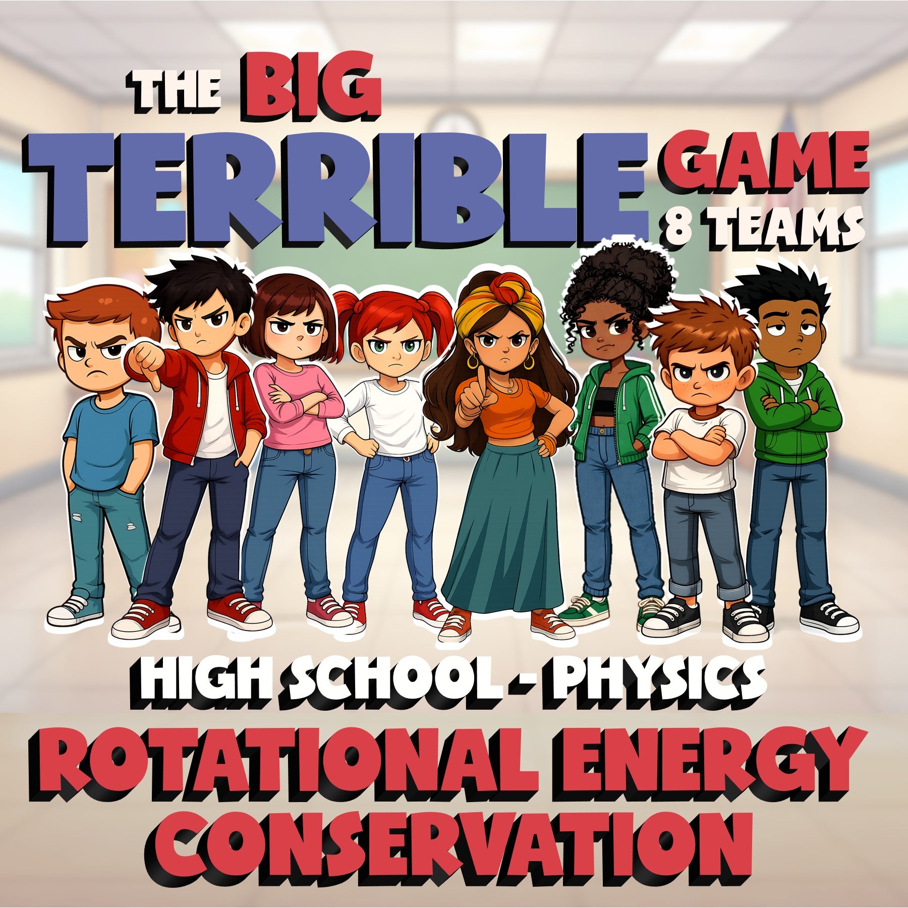 Rotational Energy Conservation BIG TERRIBLE GAME - Physics Science Review