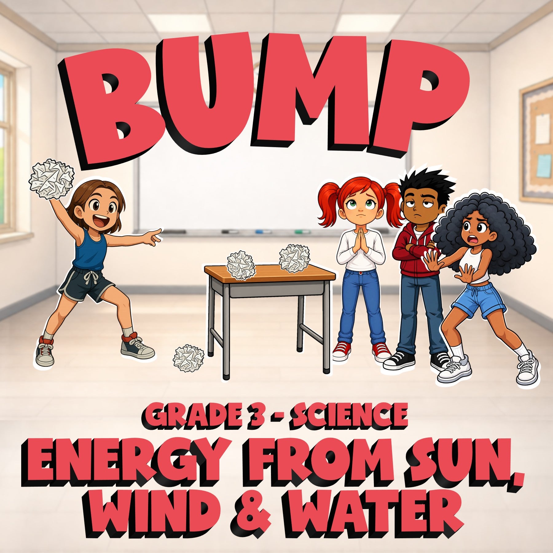 Energy From Sun, Wind & Water BUMP Science Game - No Prep Grade 3 Review