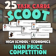 Non Price Competition SCOOT TASK CARDS Economics Game - No Prep Review Activity