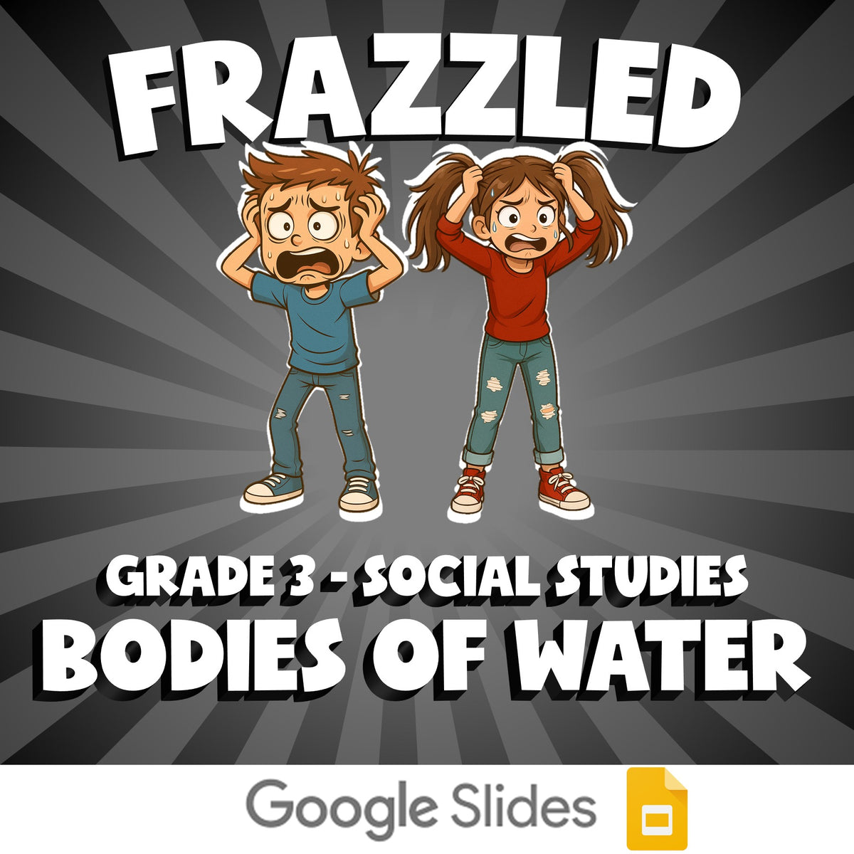 Bodies of Water FRAZZLED Socials Game - No Prep Grade 3 Review Activity