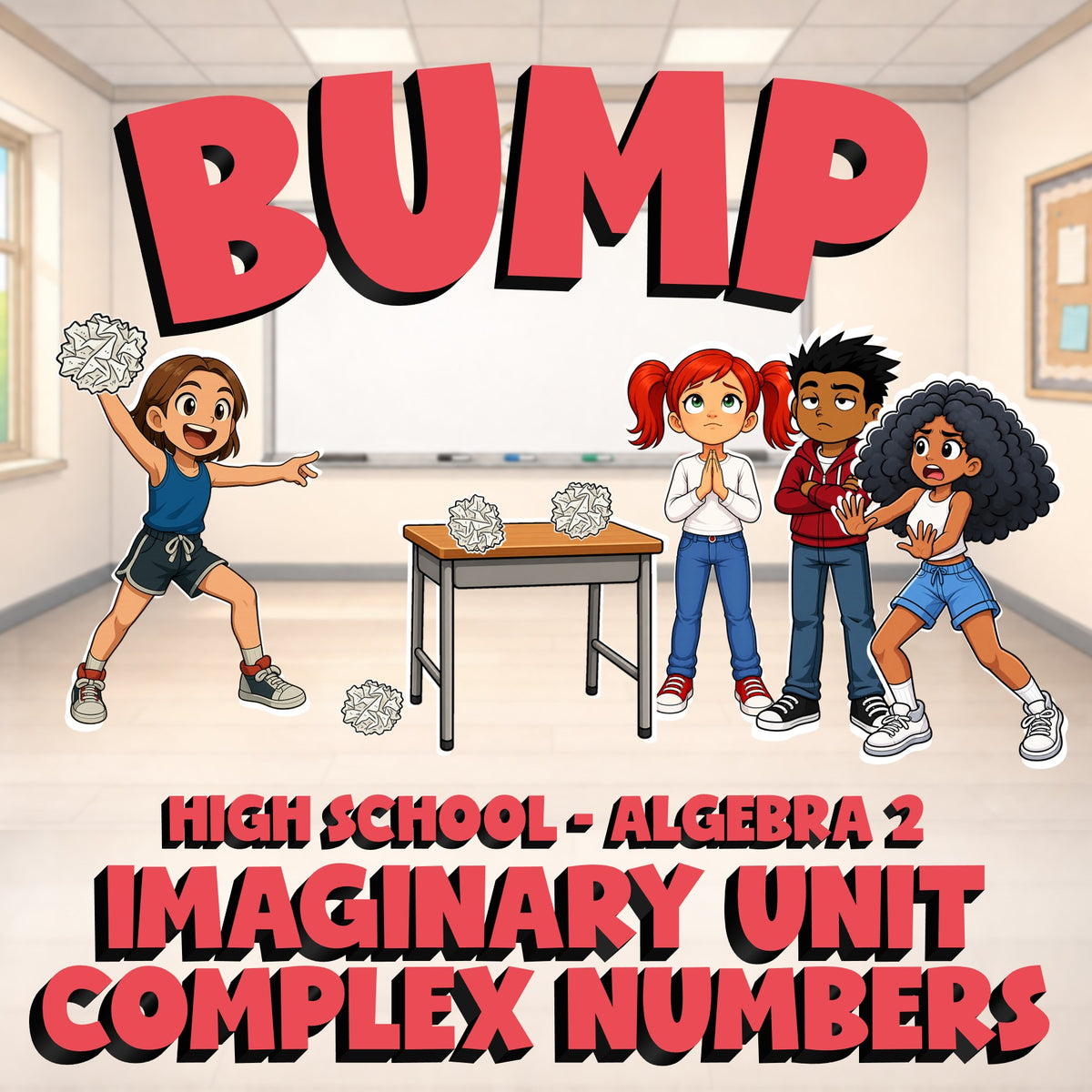 Imaginary Unit Complex Numbers BUMP Math Game - No Prep Algebra 2 Review
