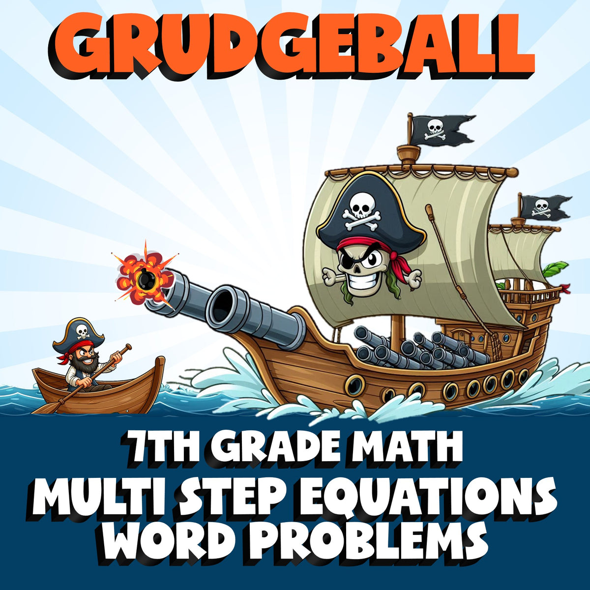 Multi Step Equations Word Problems GRUDGEBALL Math Game - No Prep Grade 7 Review