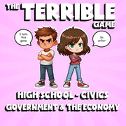 Government & the Economy THE TERRIBLE GAME - No Prep Civics Review Activity