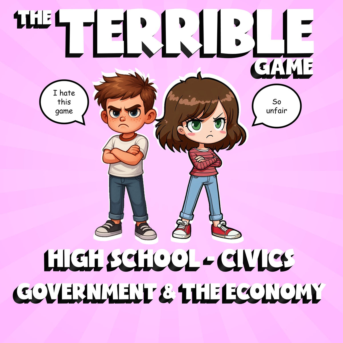 Government & the Economy THE TERRIBLE GAME - No Prep Civics Review Activity