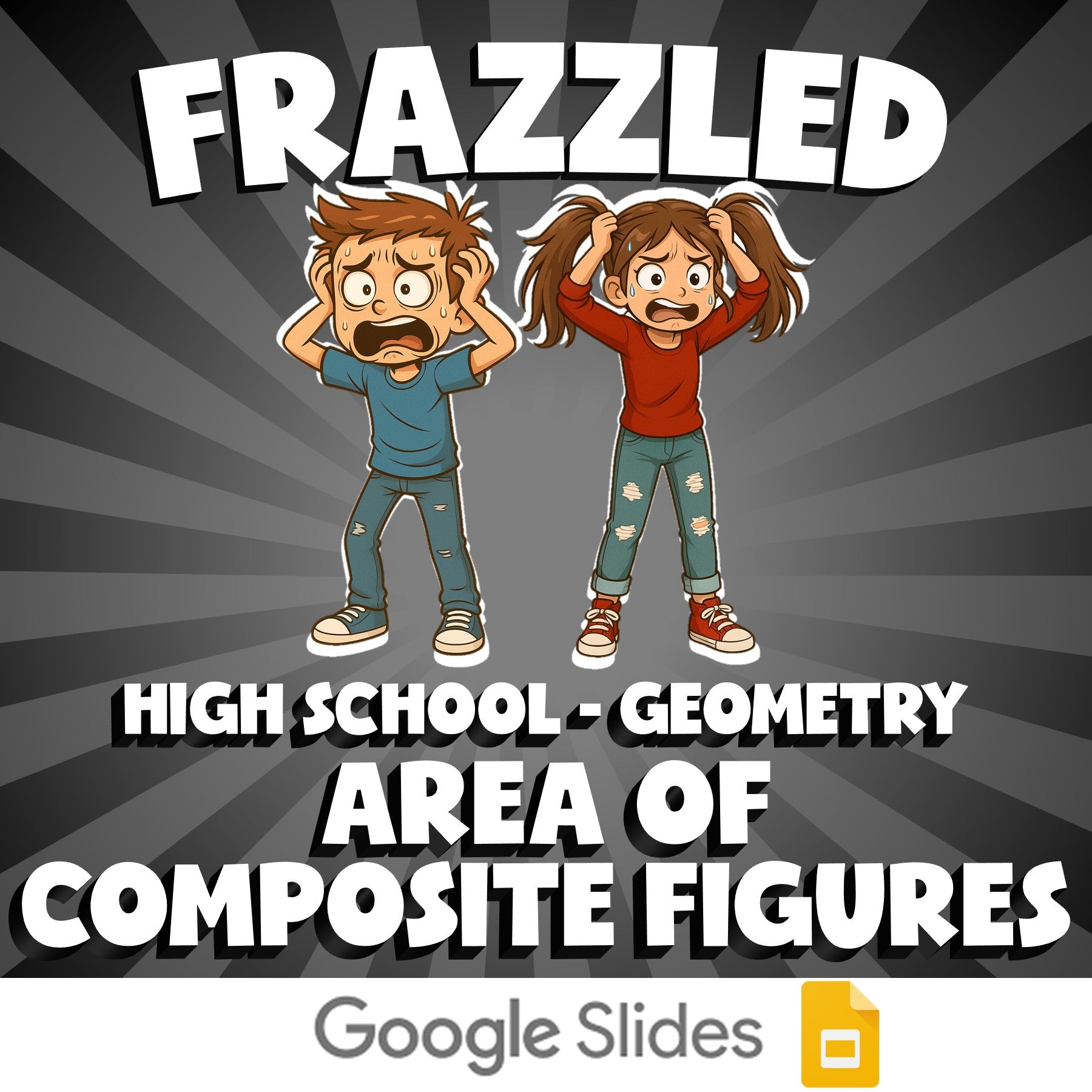 Area of Composite Figures FRAZZLED Math Game - No Prep Geometry Review Activity