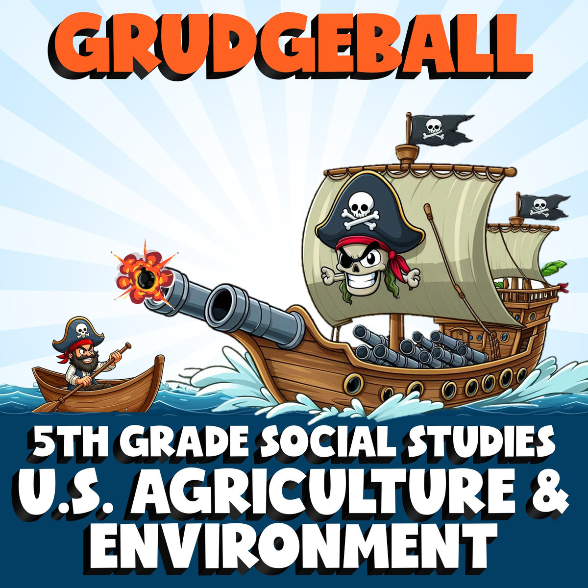 U.S. Agriculture & Environment GRUDGEBALL Socials Game - No Prep Grade 5 Review
