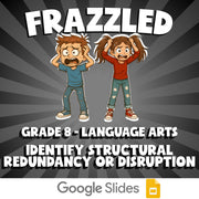 Identify Structural Redundancy or Disruption FRAZZLED ELA Game - No Prep Grade 8