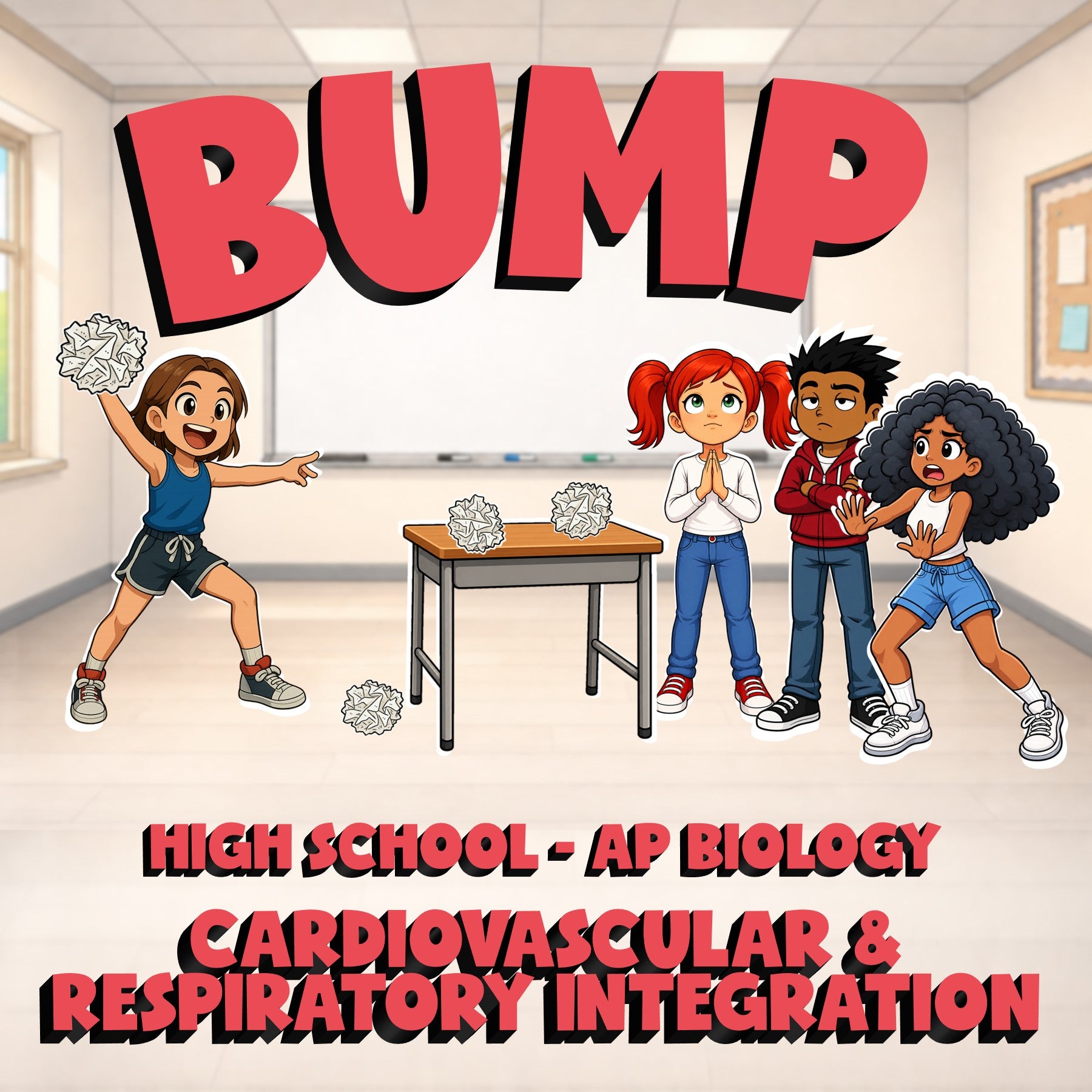 Cardiovascular & Respiratory Integration BUMP Science Game - No Prep AP Biology