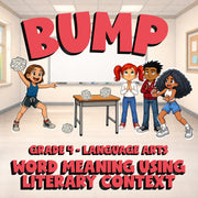 Word Meaning Using Literary Context BUMP ELA Game - No Prep Grade 4 Review