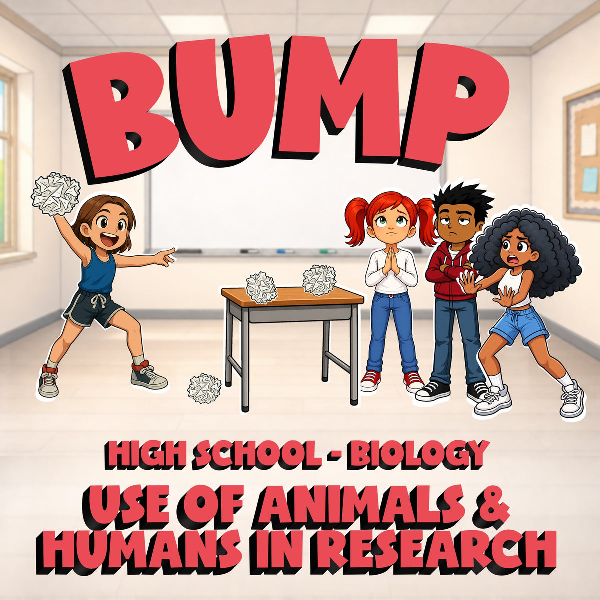 Use of Animals & Humans in Research BUMP Science Game - No Prep Biology Review