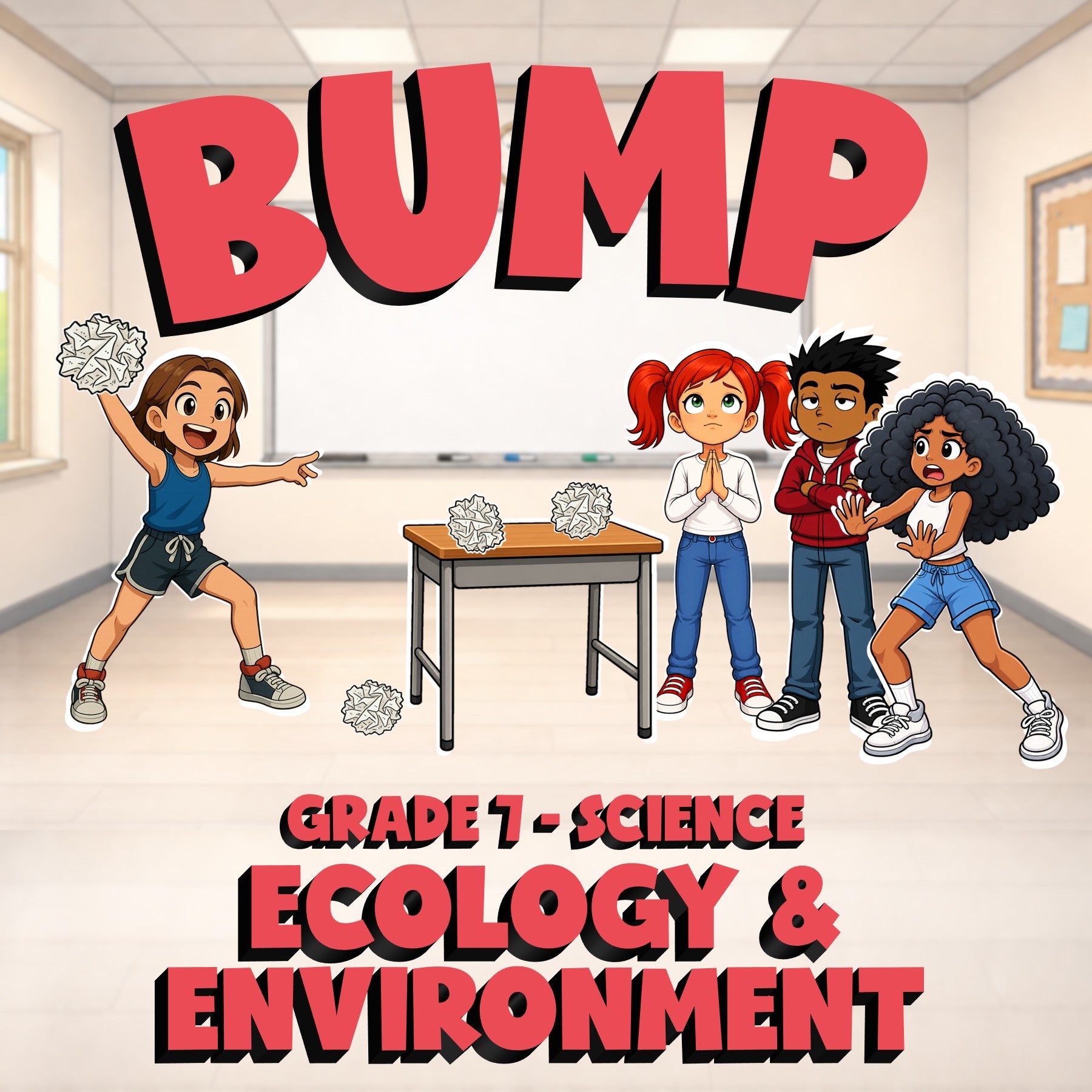Ecology & Environment BUMP Science Game - No Prep Grade 7 Review Activity