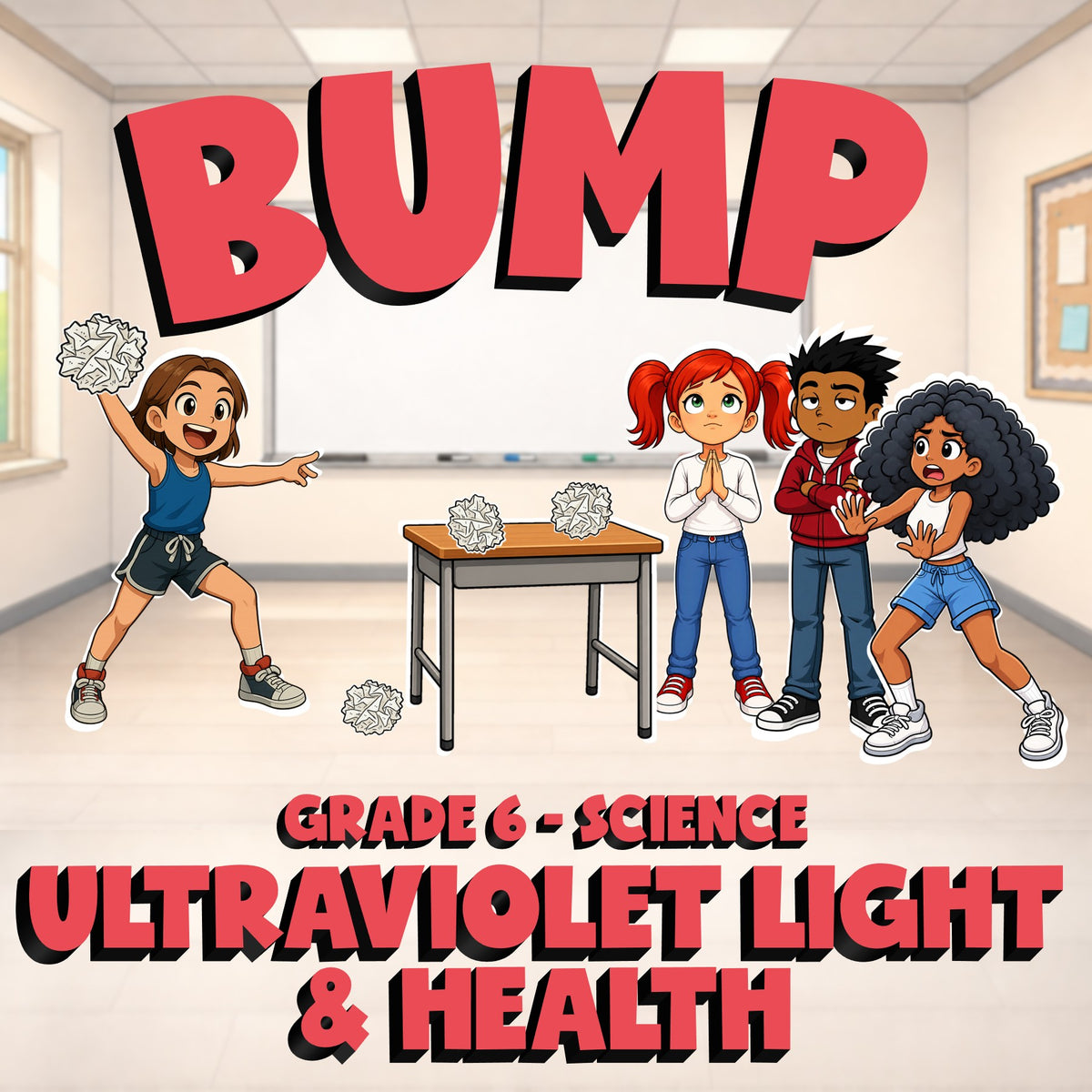 Ultraviolet Light & Health BUMP Science Game - No Prep Grade 6 Review Activity