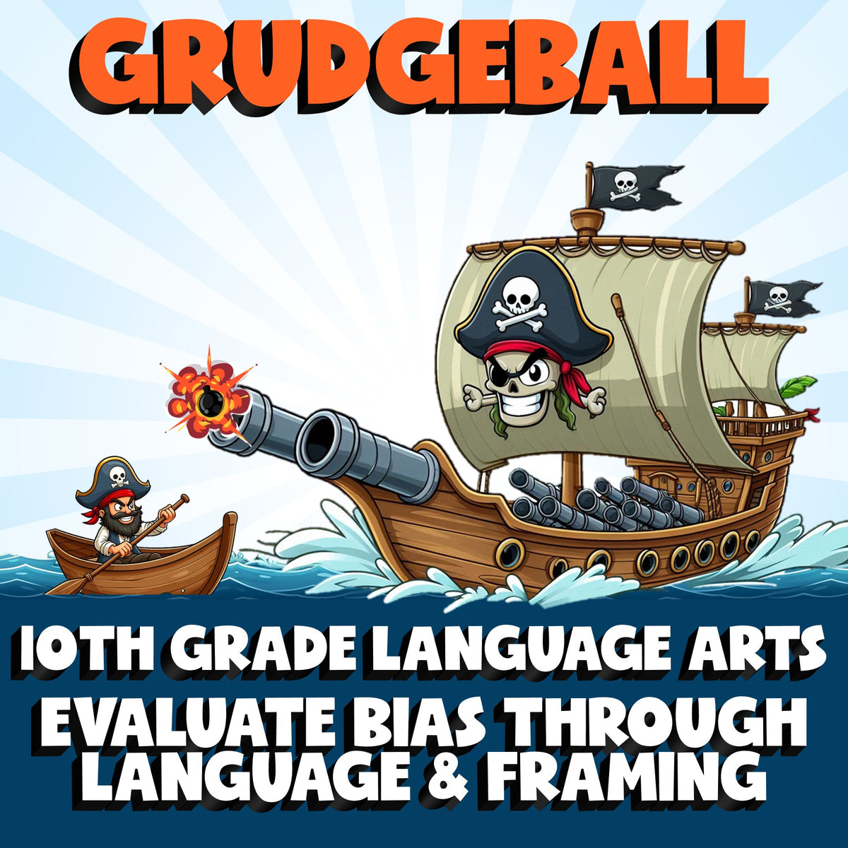 Evaluate Bias Through Language & Framing GRUDGEBALL ELA Game - No Prep Grade 10