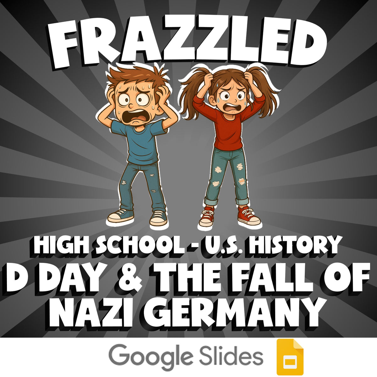 D Day & the Fall of Nazi Germany FRAZZLED U.S. History Game - No Prep Review
