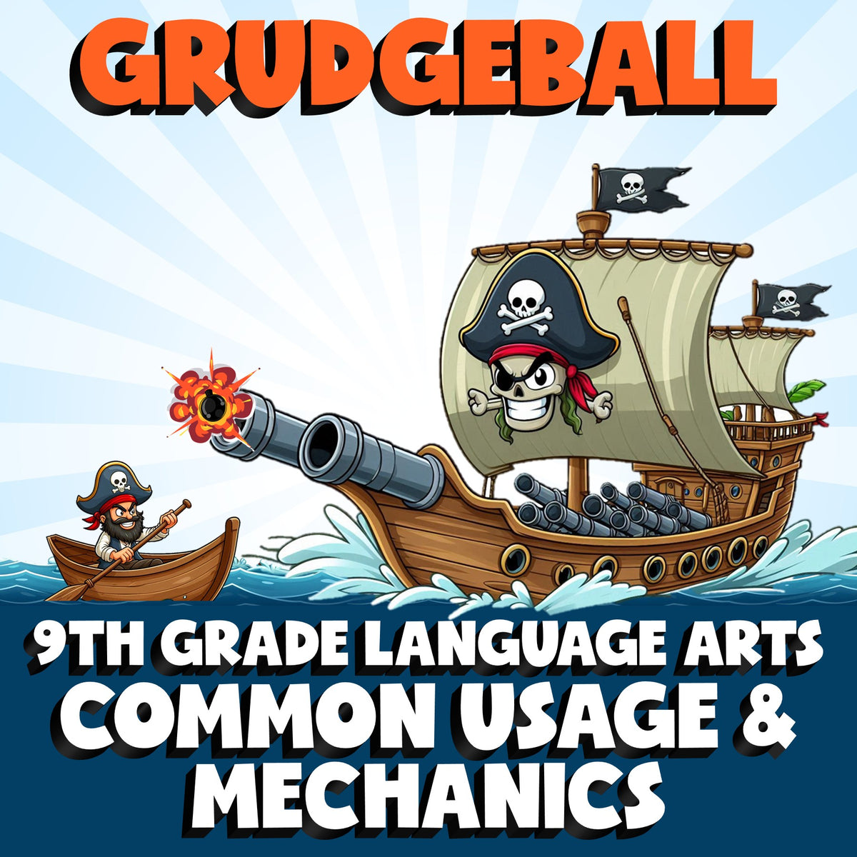 Common Usage & Mechanics GRUDGEBALL ELA Game - No Prep Grade 9 Review Activity