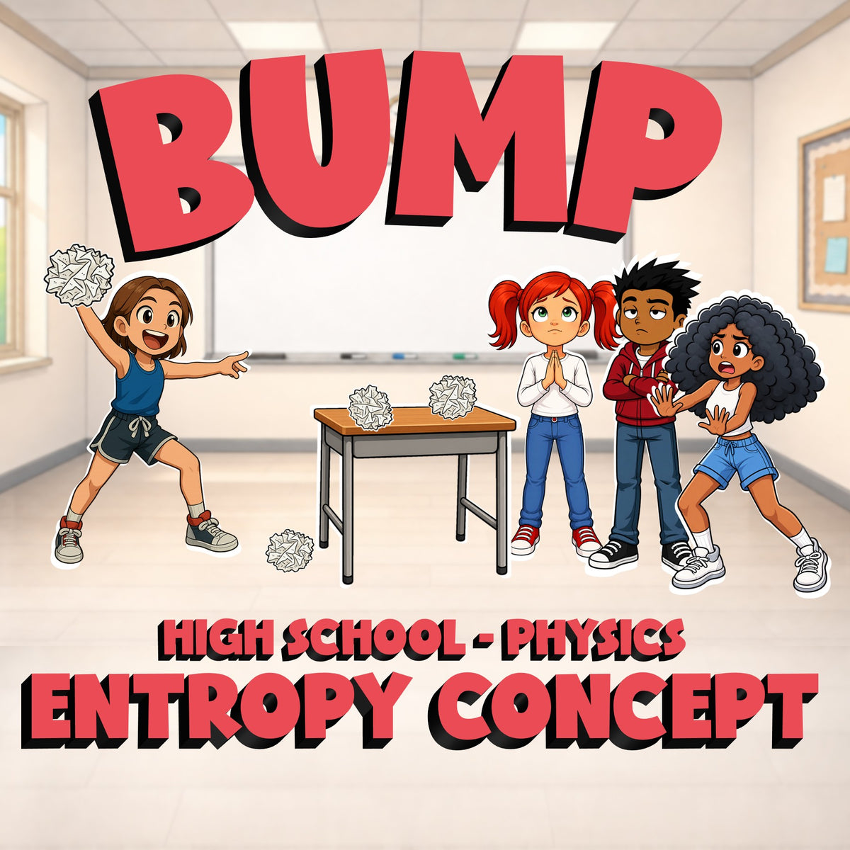 Entropy Concept BUMP Science Game - No Prep Physics Review Activity