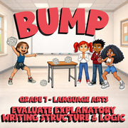 Evaluate Explanatory Writing Structure & Logic BUMP ELA Game - No Prep Grade 7