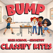 Classify Kites BUMP Math Game - No Prep Geometry Review Activity