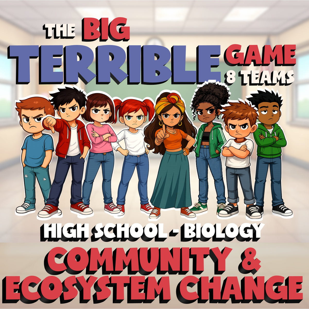 Community & Ecosystem Change BIG TERRIBLE GAME - No Prep Biology Science Review