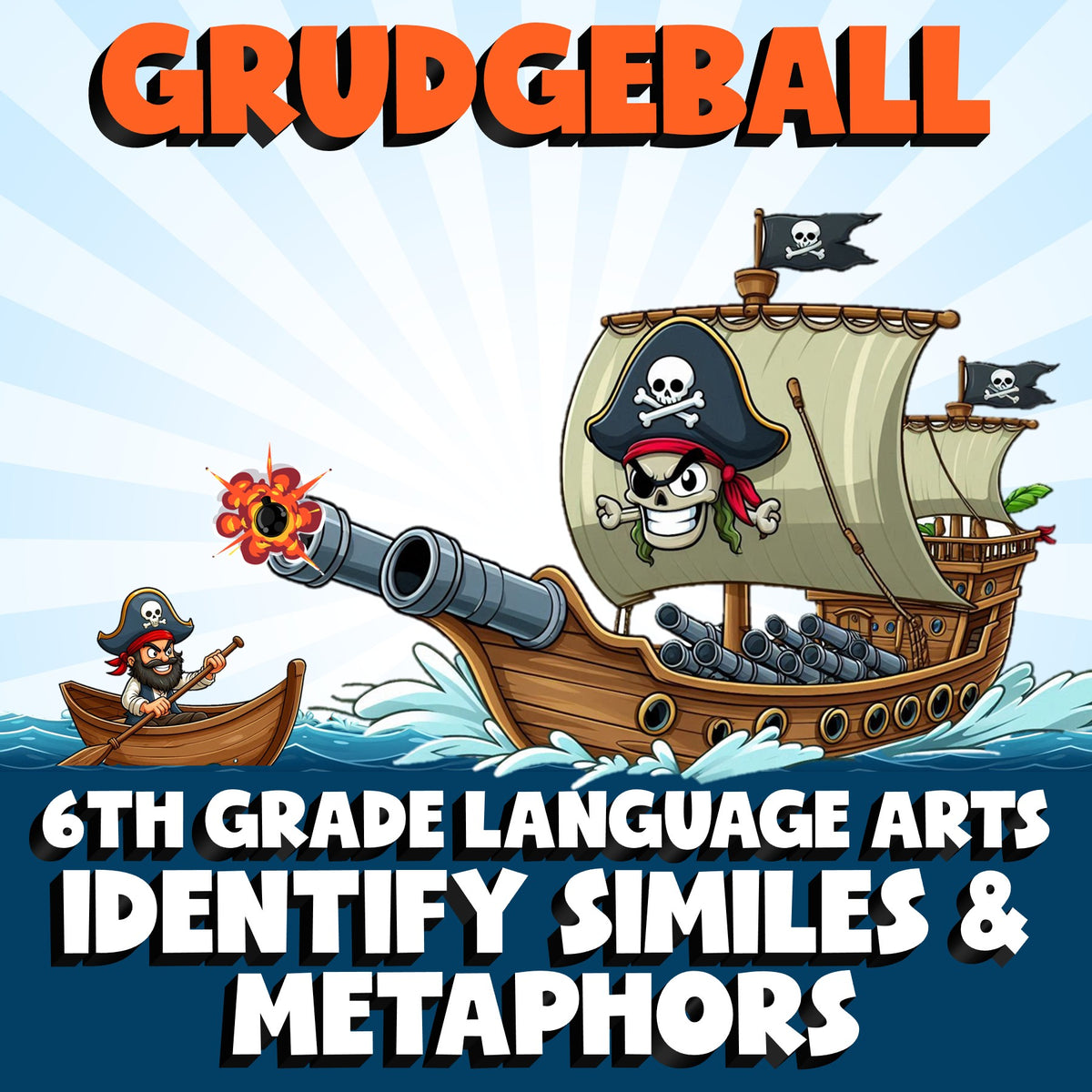 Identify Similes & Metaphors GRUDGEBALL ELA Game - No Prep Grade 6 Review