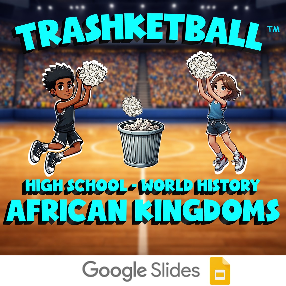 African Kingdoms TRASHKETBALL Game - No Prep World History Review Activity