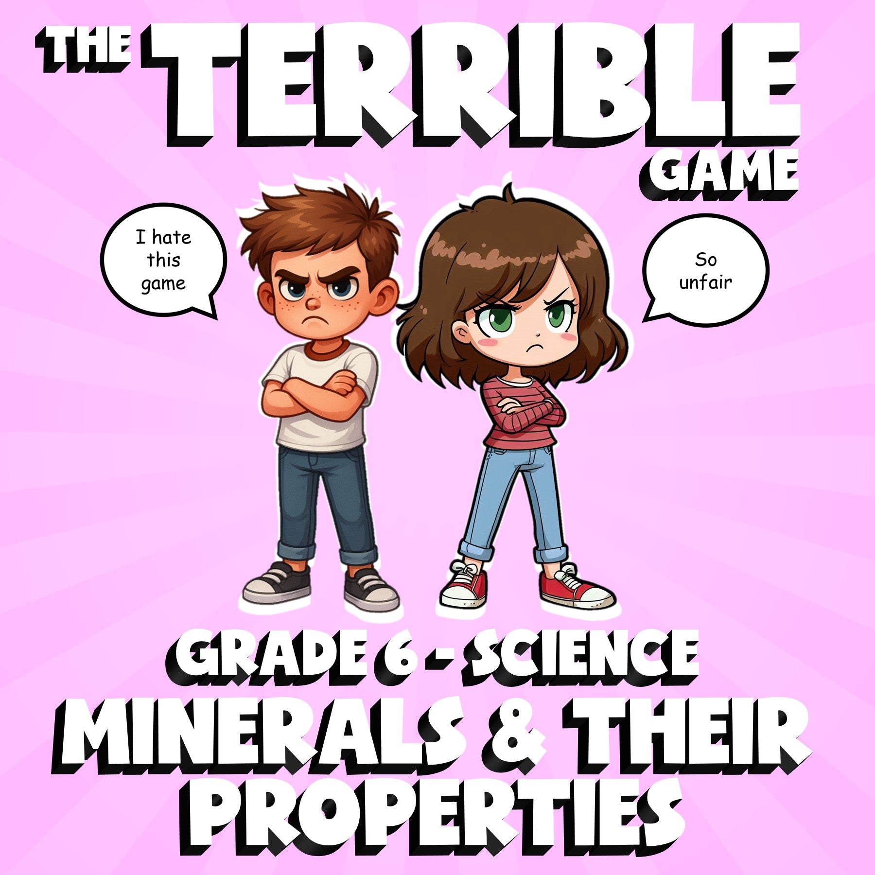 Minerals & Their Properties THE TERRIBLE GAME - No Prep Grade 6 Science Review