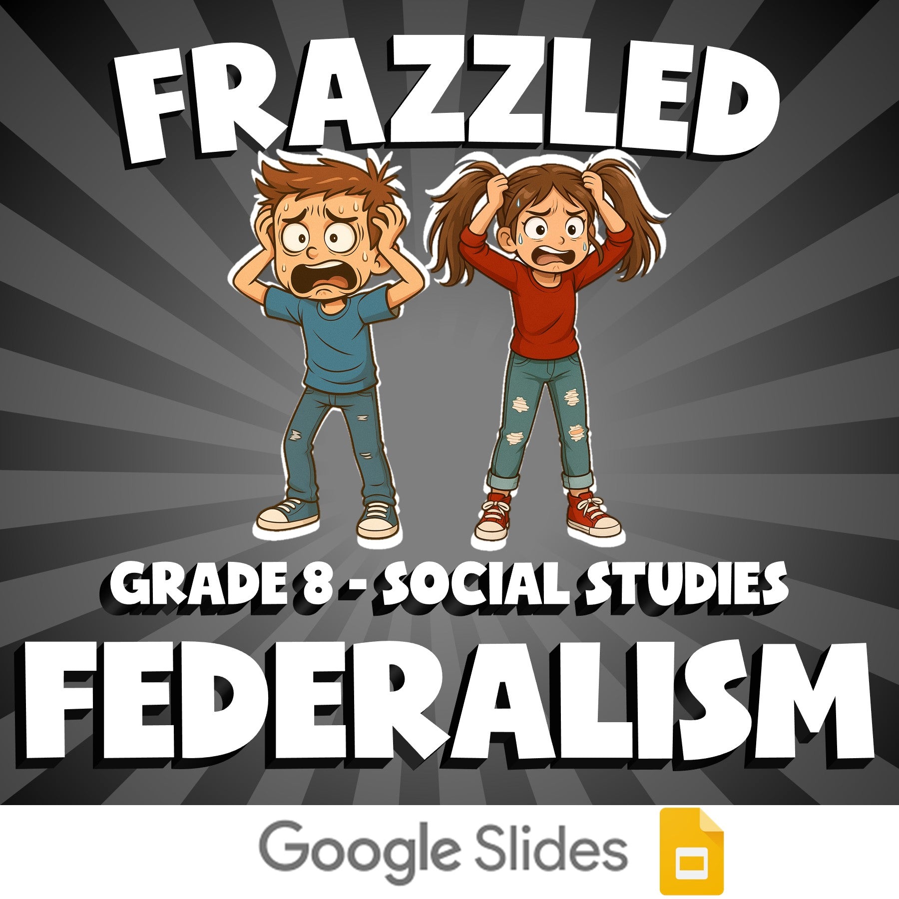 Federalism FRAZZLED Socials Game - No Prep Grade 8 Review Activity