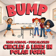 Circles & Lines in Polar Form BUMP Math Game - No Prep PreCalculus Review