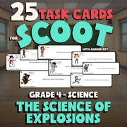 The Science of Explosions SCOOT TASK CARDS Science Game - No Prep Grade 4 Review