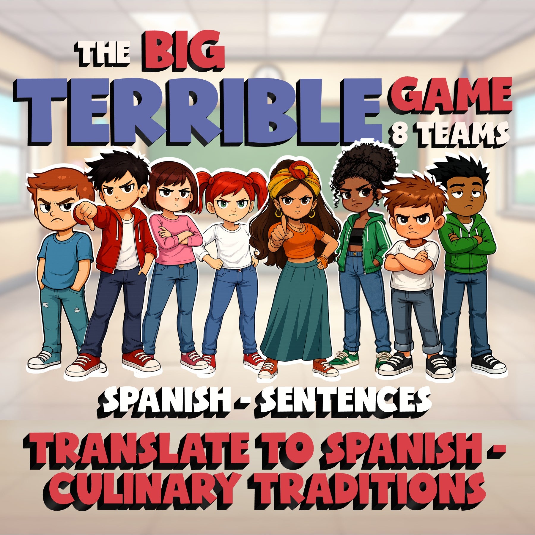 Translate to Spanish - Culinary Traditions BIG TERRIBLE GAME - Spanish Exercise